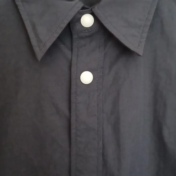 Thom Browne Nylon Armband Shirt Jacket Navy Size XL 4 Snap Front Japan